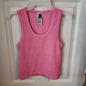 Old Navy Vibrant Pink Ribbed Tank Top